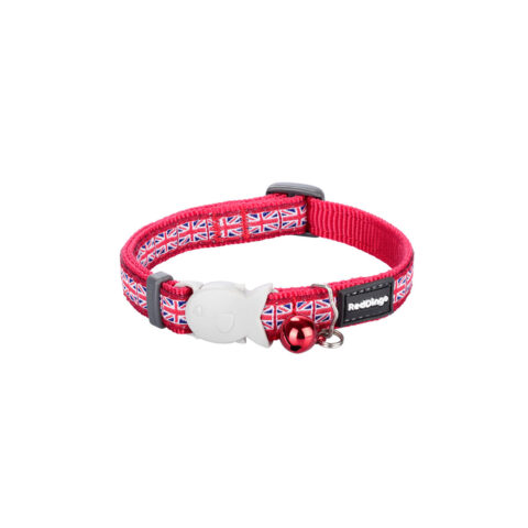 Κολάρο γάτας Red Dingo Union Jack 20-32 cm Κόκκινο