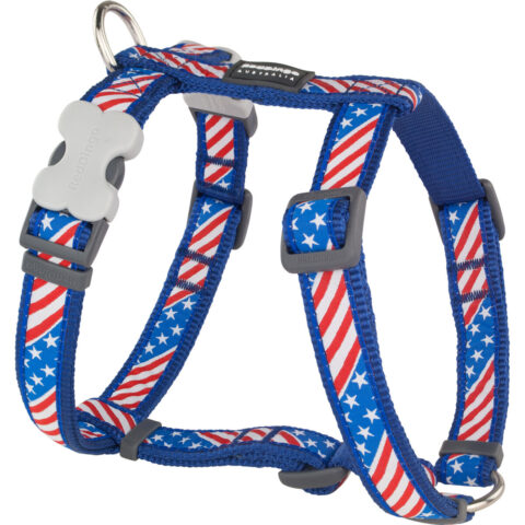 Λουρί Σκύλου Red Dingo US Flag 25-39 cm Κόκκινο Μπλε