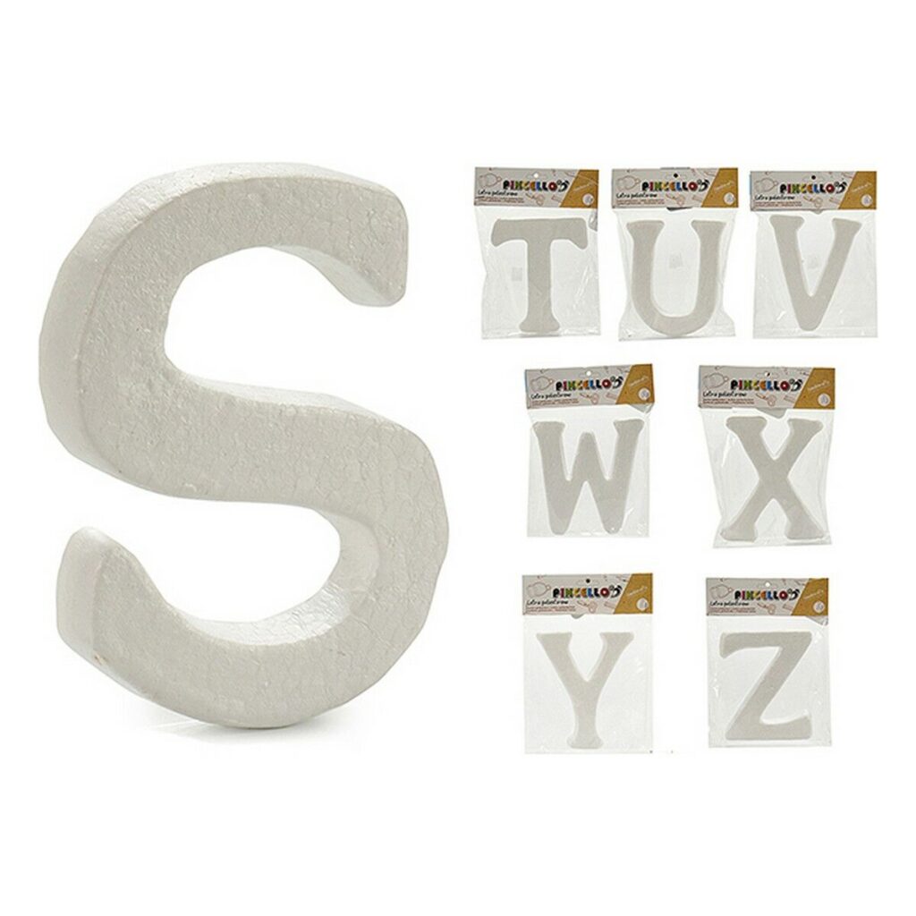 Γράμματα STUVWXYZ Λευκό πολυστερίνη 2 x 23 x 17 cm (8 Μονάδες)