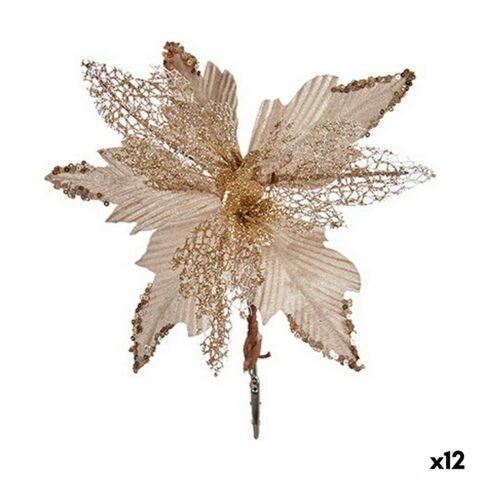 Διακοσμητικό Λουλούδι champagne Πλαστική ύλη 27 x 29 x 23 cm (12 Μονάδες)