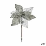 Διακοσμητικό Λουλούδι Ασημί Πλαστική ύλη 24 x 27