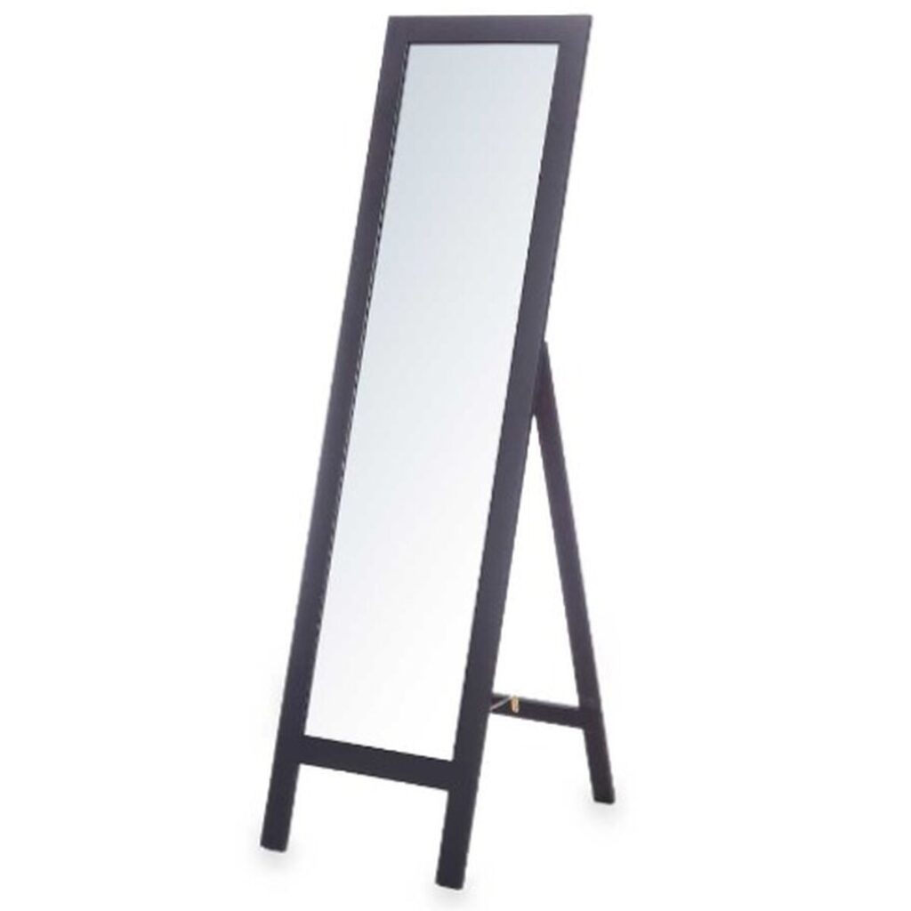 Μόνιμος καθρέφτης Μαύρο Ξύλο 40 x 145 x 40 cm