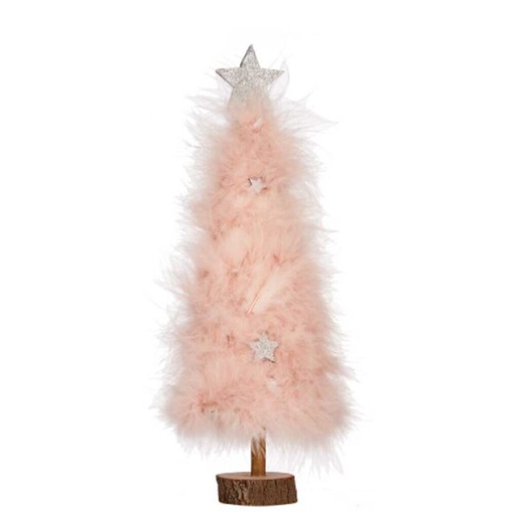 Χριστουγεννιάτικο δέντρο Ροζ Ξύλο Πλαστική ύλη 9 x 34 x 9 cm (x6)