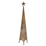 Χριστουγεννιάτικο δέντρο Αστέρι Πύργος Χρυσό Μέταλλο Πλαστική ύλη 42 x 218 x 42 cm (3 Μονάδες)