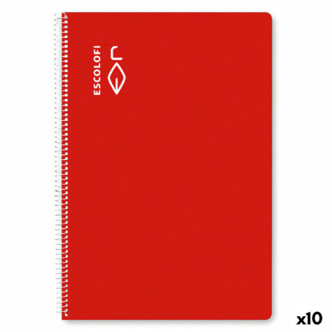 Φορητό υπολογιστή ESCOLOFI x10 Κόκκινο A4 50 Φύλλα