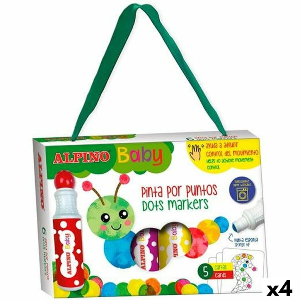 Σετ Μαρκαδόροι Alpino Baby Dots Marker Πολύχρωμο (4 Μονάδες)