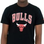 Μπλουζάκι μπάσκετ New Era Team Logo Chicago Bulls Μαύρο