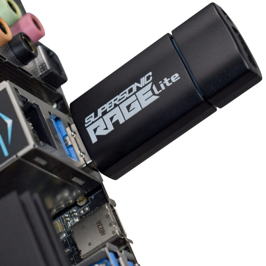 Στικάκι USB Patriot Memory Supersonic Rage Lite Μαύρο Μαύρο/Μπλε 32 GB