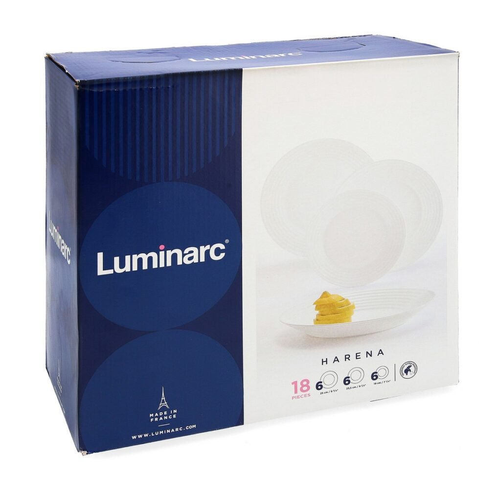 Σετ σερβιρίσματος Luminarc 1700 Λευκό Γυαλί 18 Τεμάχια
