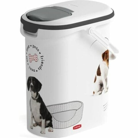 Pet food canister Curver Love Pets Λευκό 4 κιλά
