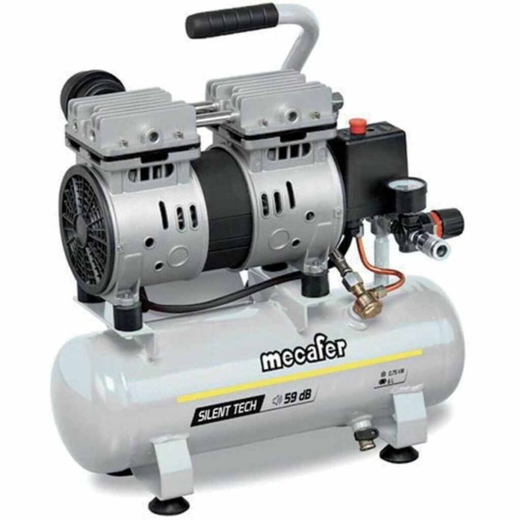 Συμπιεστής Αέρα MECAFER 425523 Οριζόντιο Αθόρυβο 8 bar 24 L