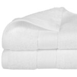 Πετσέτα μπάνιου Atmosphera βαμβάκι Λευκό 450 g/m² (50 x 90 cm)