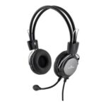 Ακουστικά με Μικρόφωνο Bluestork MC-201 Μαύρο/Ασημί