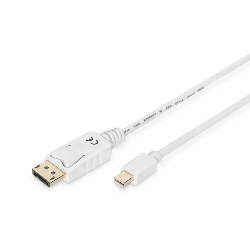Καλώδιο DisplayPort Mini σε DisplayPort Digitus AK-340102-020-W Λευκό 2 m