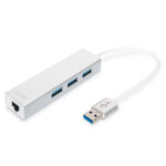 USB Hub Digitus by Assmann DA-70250-1 Λευκό Γκρι Ασημί