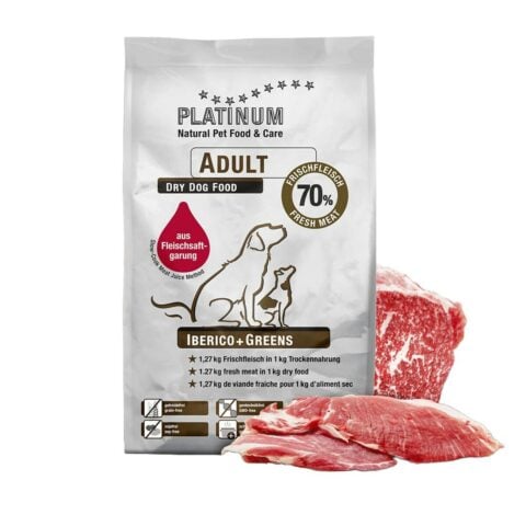 Φαγητό για ζώα Platinum Adult Iberico + Greens Ενηλίκων 5 kg