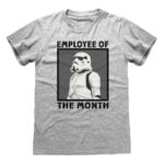 Μπλούζα με Κοντό Μανίκι Star Wars Employee of the Month Γκρι Για άνδρες και γυναίκες