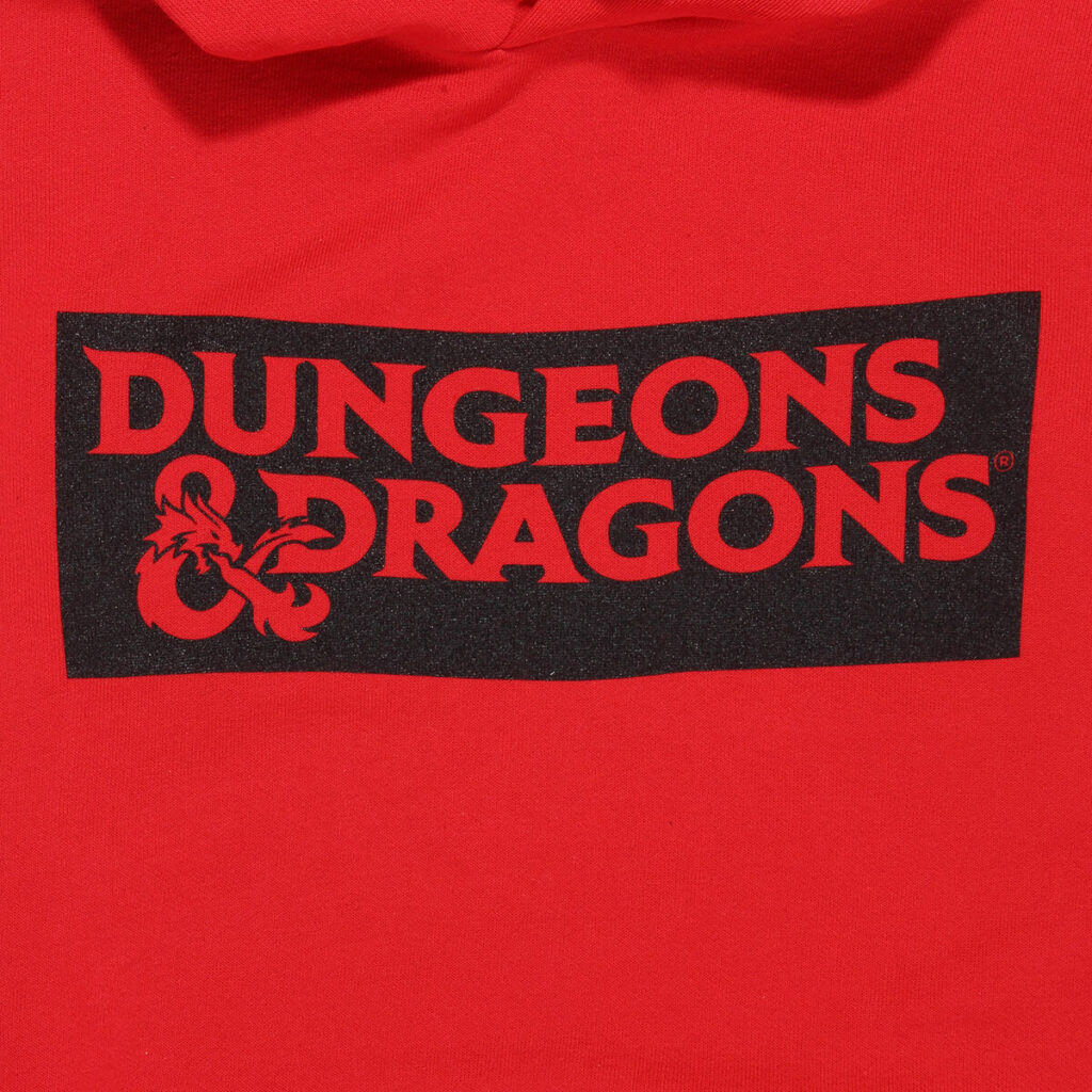 Unisex Φούτερ με Κουκούλα Dungeons & Dragons Logo Κόκκινο