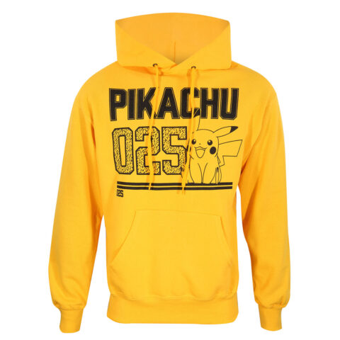 Unisex Φούτερ με Κουκούλα Pokémon Picachu Line Art Κίτρινο
