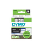 Θερμική ταινία μεταφοράς Dymo D1 53710 πολυεστέρας Διαφανές Μαύρο 24 mm (5 Μονάδες)