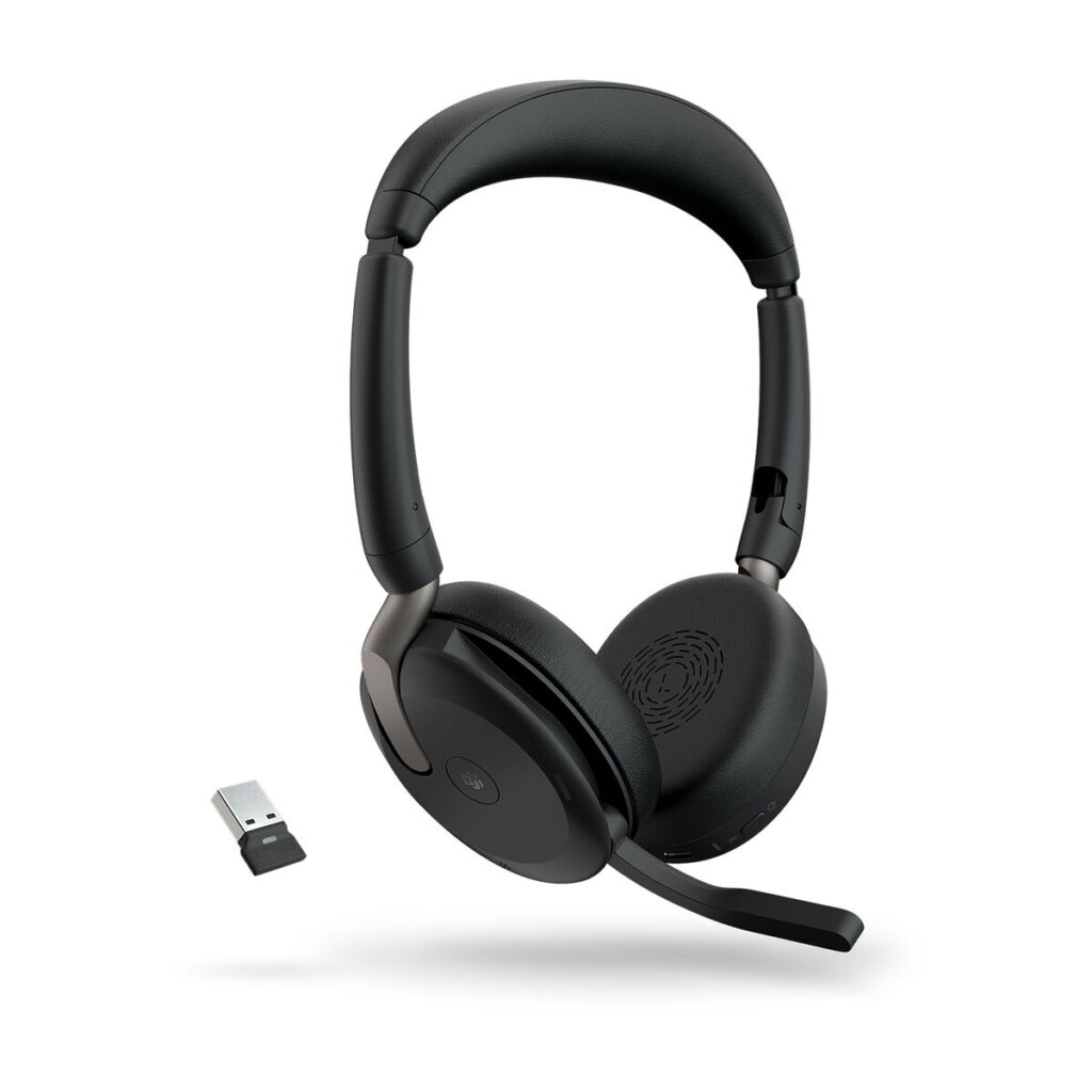 Bluetooth Ακουστικά με Μικρόφωνο Jabra Evolve2 65 Flex Μαύρο