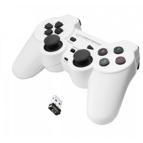 Ασύρματο Χειριστήριο Βιντεοπαιχνιδιού Esperanza Gladiator GX600 USB 2.0 Λευκό PC PlayStation 3