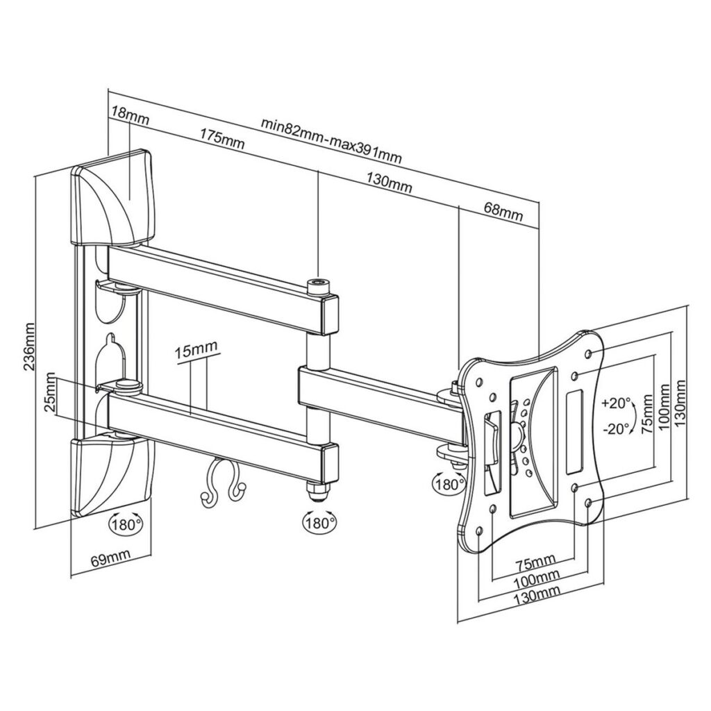 Βάση Τηλεόρασης MacLean MC-719 27" 13" 15 kg