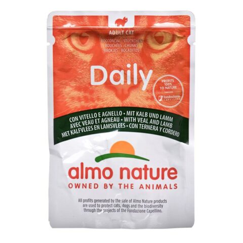 Γατοτροφή Almo Nature Nature Daily Βόειο κρέας Αρνί 70 L 70 g
