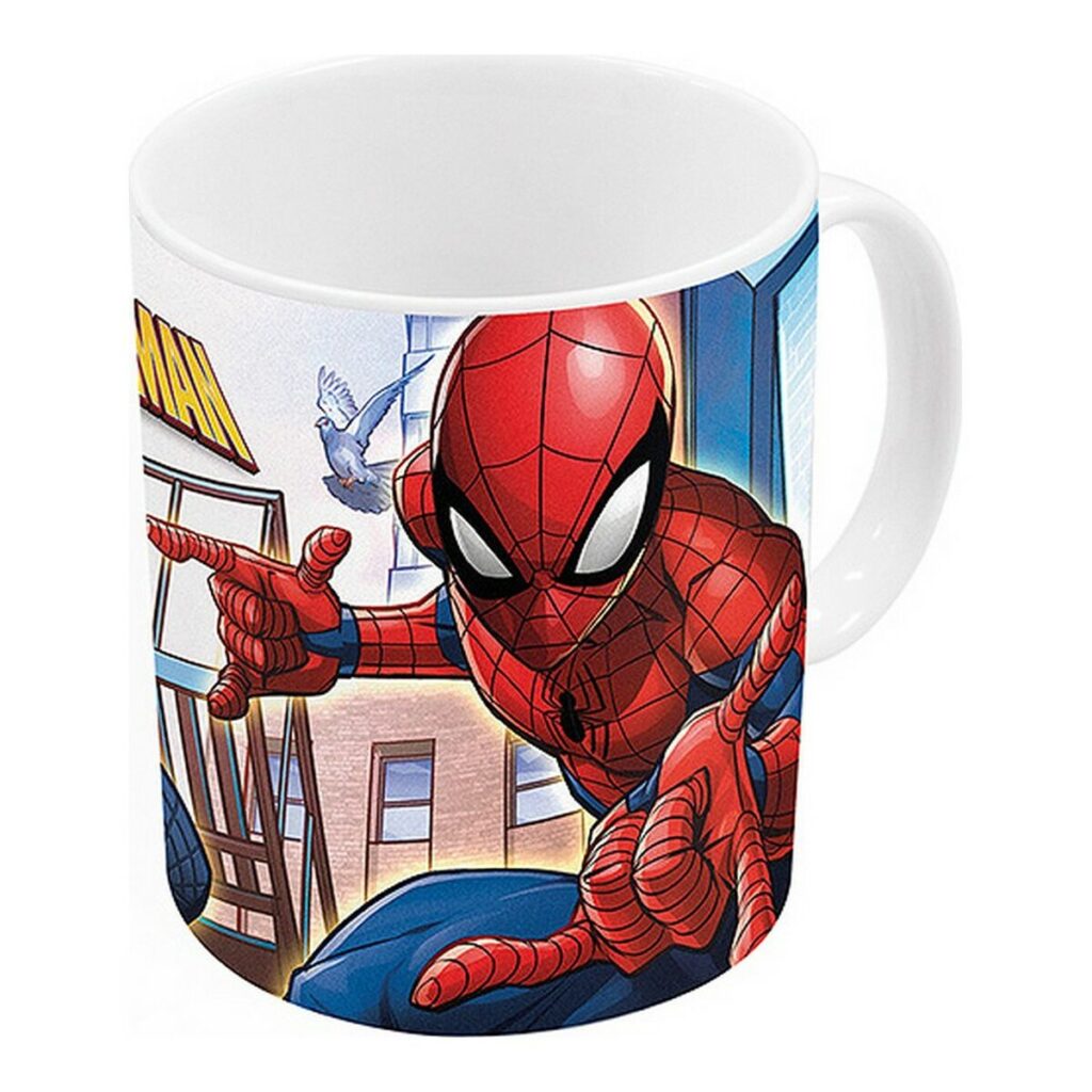 Κούπα Φλιτζάνι Spider-Man Great power Μπλε Κόκκινο Κεραμικά 350 ml