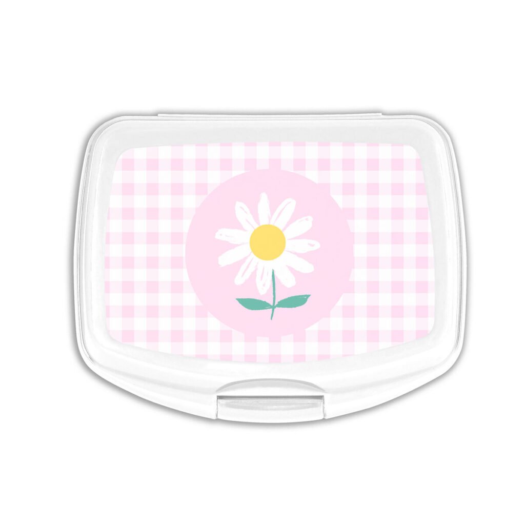Κουτί για Sandwich Safta Flor Πλαστική ύλη Ροζ Λευκό (17 x 6 x 14 cm)