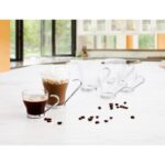 Σετ Κούπες Καφέ Quid Supreme Διαφανές Γυαλί Χάλυβας 250 ml 3 Τεμάχια