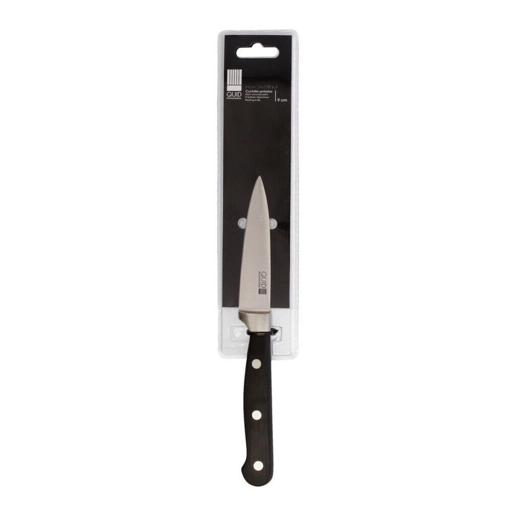 Μαχαίρι Αποφλοιώσεως Quid Professional Inox Chef Black Μαύρο Μέταλλο 9 cm (Pack 10x)