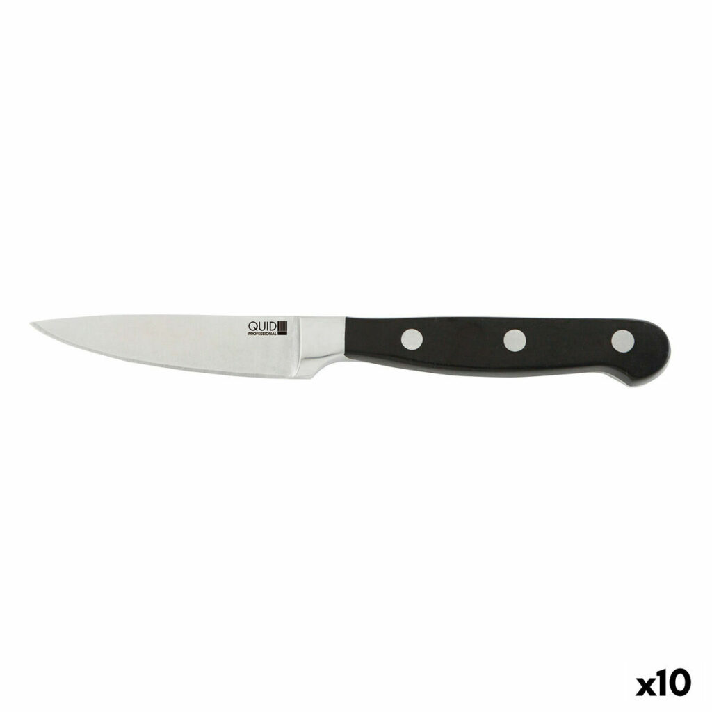 Μαχαίρι Αποφλοιώσεως Quid Professional Inox Chef Black Μαύρο Μέταλλο 9 cm (Pack 10x)