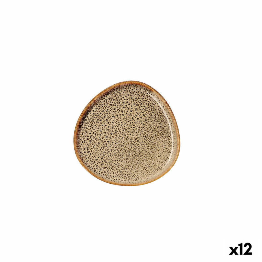 Επίπεδο πιάτο Bidasoa Ikonic Καφέ Κεραμικά 11 x 11 cm (12 Μονάδες) (Pack 12x)
