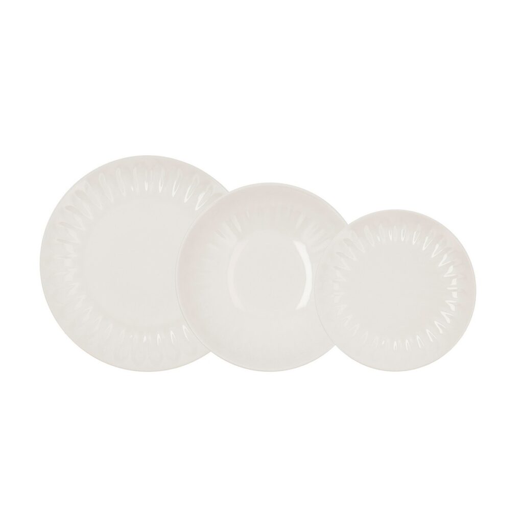 Επιτραπέζια σκεύη Bidasoa Romantic Ivory Κεραμικά Λευκό 18 Τεμάχια