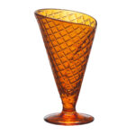 Ποτήρι για παγωτό και smoothies Gelato Πορτοκαλί Γυαλί 210 ml (x6)