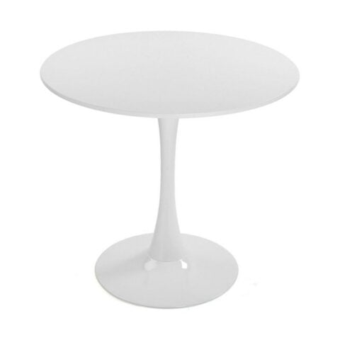 Τραπέζι Στρογγυλή Λευκό Μέταλλο Ξύλο MDF (80 x 73 x 80 cm)