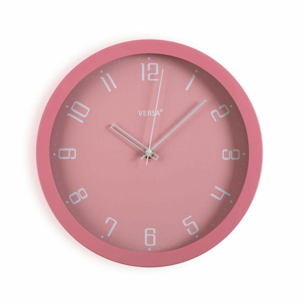 Ρολόι Τοίχου Versa Ροζ πολυπροπυλένιο (4