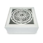 Διακοσμητικό κουτί Versa Mandala Ξύλο MDF 20 x 8 x 20 cm