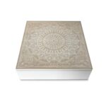 Διακοσμητικό κουτί Versa Mandala Ξύλο MDF 24 x 7 x 24 cm
