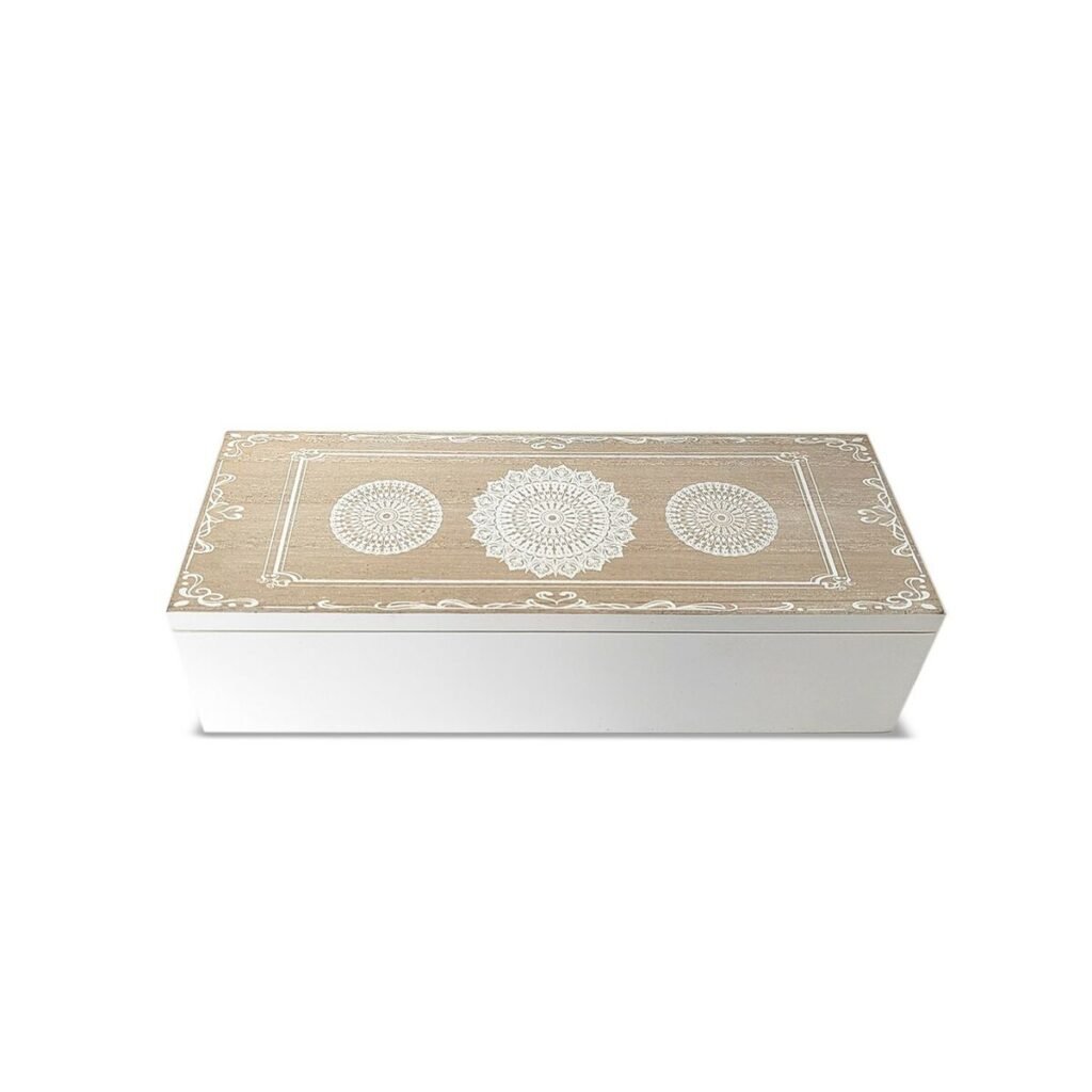 Διακοσμητικό κουτί Versa Mandala Ξύλο MDF 9 x 6 x 24 cm
