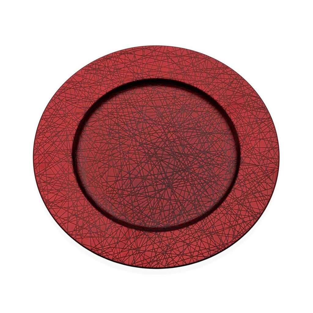 Ρηχό Πιάτο Versa Κόκκινο πολυπροπυλένιο 33 x 33 cm
