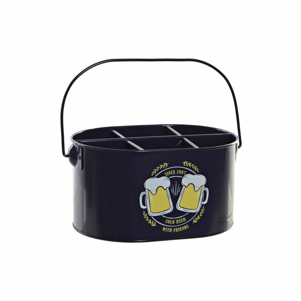 Δοχείο για Πάγο DKD Home Decor Κίτρινο Πολύχρωμο Ναυτικό Μπλε Μέταλλο 27 x 17