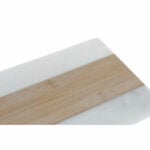 Πίνακας κοπής DKD Home Decor Λευκό Φυσικό Bamboo Μάρμαρο 38 x 18 x 1 cm (12 Μονάδες)