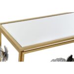 Κονσόλα DKD Home Decor Καθρέφτης Γκρι Χρυσό Μέταλλο Blomster (15.6 x 46.4 x 80 cm)