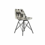 Καρέκλα Τραπεζαρίας DKD Home Decor Λευκό Μαύρο Μπεζ Γκρι Δέρμα 45
