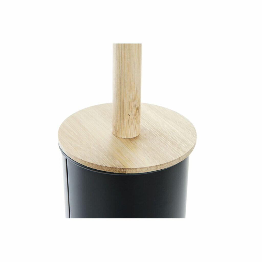 Βούρτσα Τουαλέτας DKD Home Decor Μαύρο Φυσικό Μέταλλο Bamboo Scandi 10 x 10 x 38