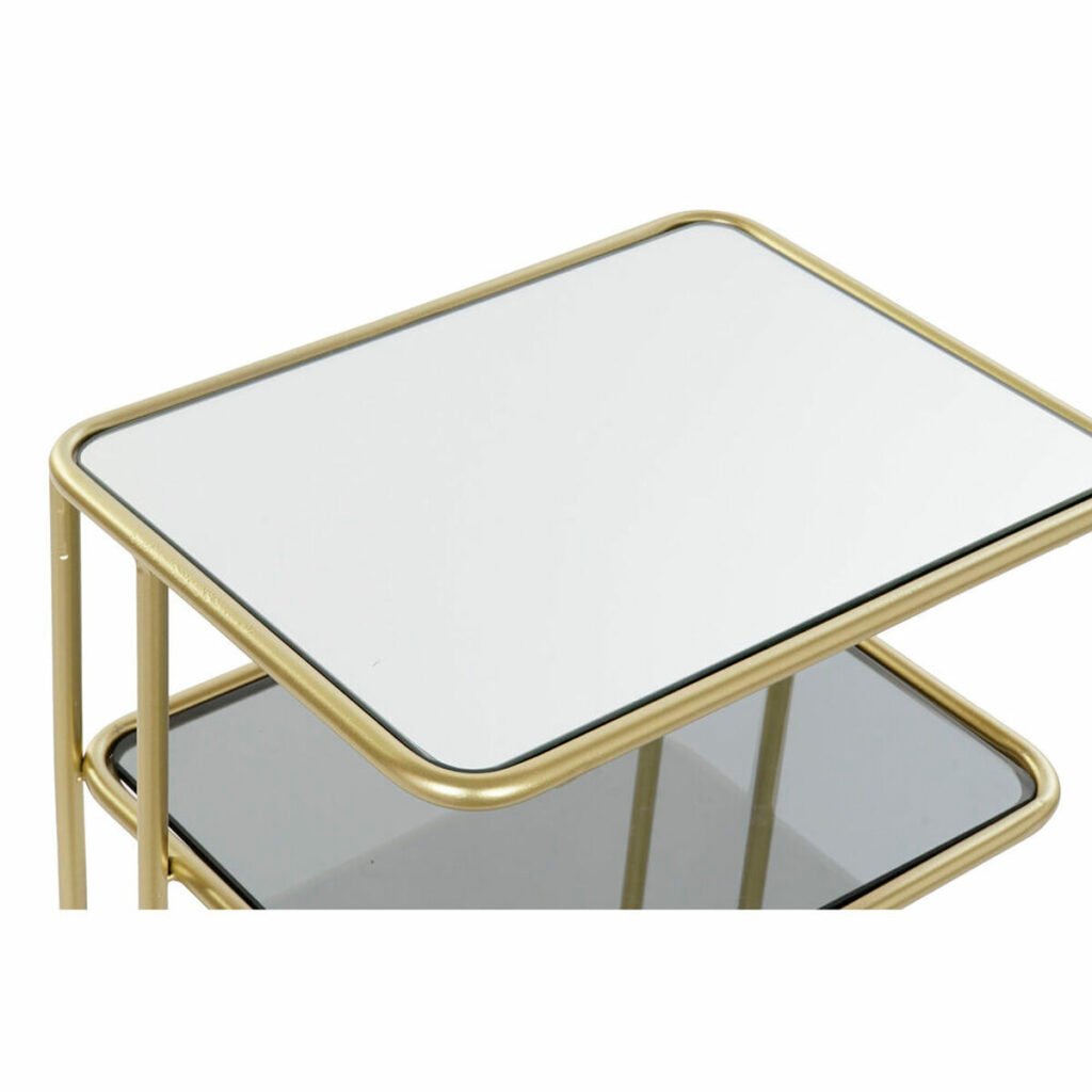 Βοηθητικό Τραπέζι DKD Home Decor 40 x 31 x 61 cm Καθρέφτης Κρυστάλλινο Χρυσό Μέταλλο