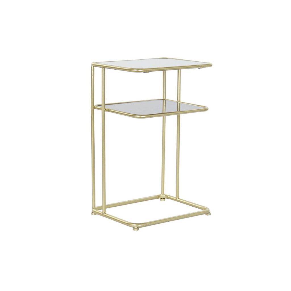 Βοηθητικό Τραπέζι DKD Home Decor 40 x 31 x 61 cm Καθρέφτης Κρυστάλλινο Χρυσό Μέταλλο