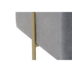 Υποπόδια DKD Home Decor Scandi Γκρι Χρυσό Μέταλλο Βελούδο 42 x 42 x 45 cm
